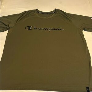 Champion Men's Dark Olive Short Sleeve Tee